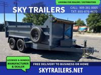 2026 Sky Trailers Dump Trailer 8.5X12X3 (2-5.2K) 1FT EXTENSION W . HANNA COLTON CA. 92324 - Image 2
