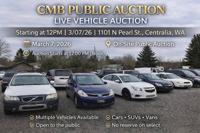 PUBLIC AUCTION*Sat March 7th 1101 .N Pearl St,Cars-Trucks-Suv's Centralia