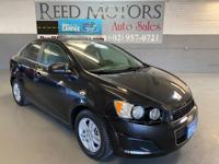 2013 CHEVROLET SONIC LT - 40,000 ONE OWNER MILES - BLACK PHOENIX