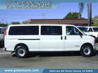 Chevy Express 15-Passenger Cargo Van RV Camper Bus Ex-City Tow Pkg 85,000 MILES! ONLY 85,000 ORIGINAL LOW MILES! WOW LOW LOW MILES!