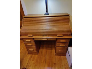 Rolltop Desk,Solid Oak