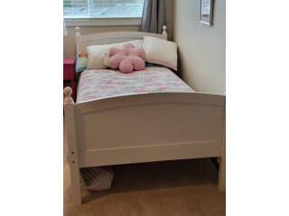 Twin bed frame, mattress and cover