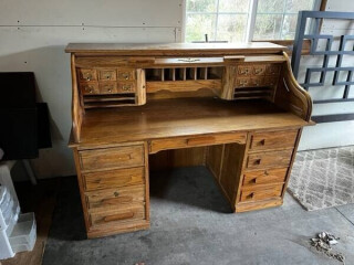 Oak Roll top Desk