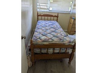 Twin bed and frame